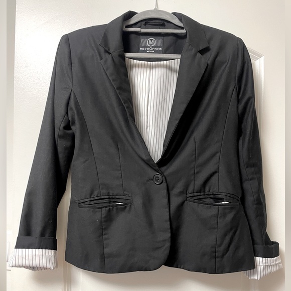 Metropark Jackets & Blazers - Y2K Metropark Blazer with pinstripe lining